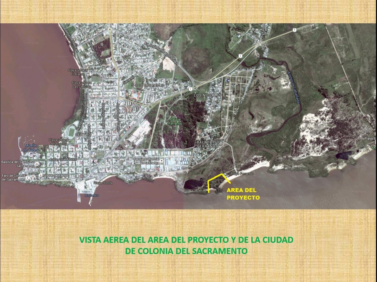 FRACCION DE 2 HECTAREAS SOBRE PLAYA FERRANDO COLONIA URUGUAY